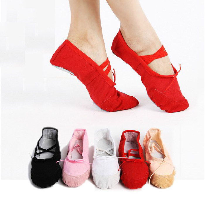 Lady girl two-pair dance shoes yoga practice Latin dance cat claw shoes red black dance boots