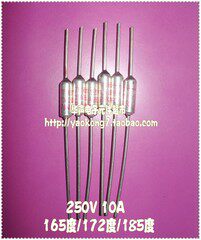 RY temperature fuse tube 250V 10A 15A 165 172 185 degree 125 degree 125 degree metal shell 10 = 5 yuan