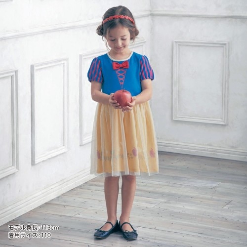 (DISNEY Japan Buy back) Spot Snow White Snow Snow White Children short sleeves All cotton Lions dress-Taobao