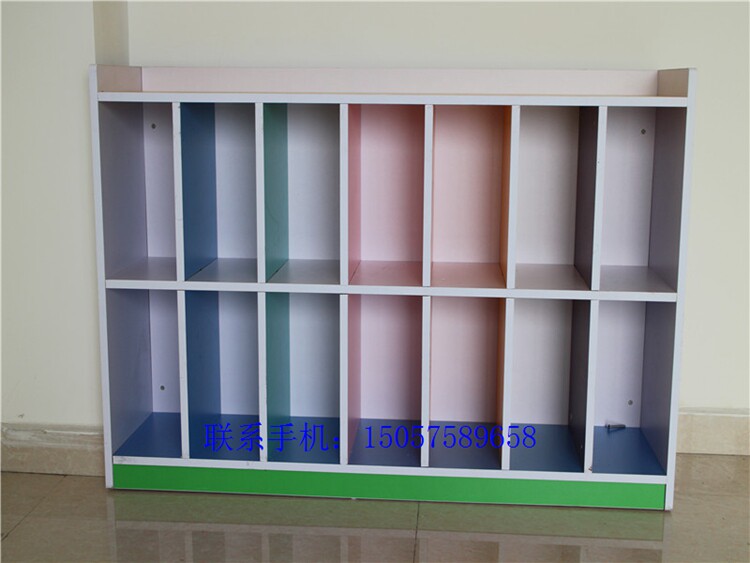 Kindergarten toy cabinet Children's toy storage shelf cabinet Storage cabinet School bag finishing cabinet Children's bookcase 8005