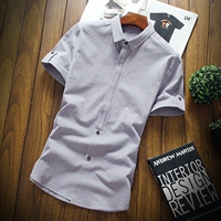 Летняя тонкая приталенная трендовая рубашка для школьников и студентов, 2020, в корейском стиле