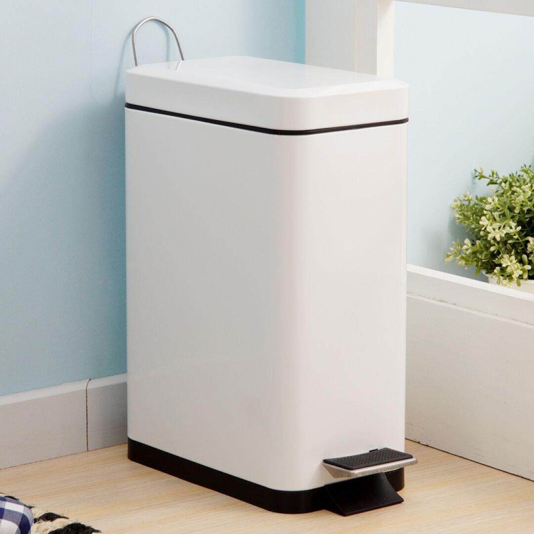 (Gyeongdong Supermarket) Euro Runcier rectangular trash can 10L slow down and silent home pedaled kitchen waste