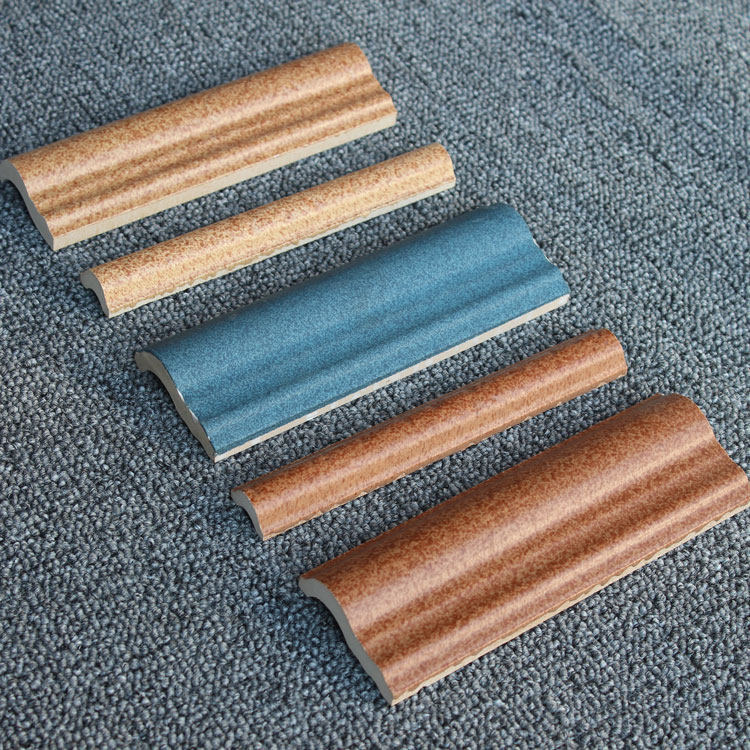 Ceramic Ohm line brow edge line brick-and-mortar Anti-collision protection strip waist line imitation ancient five colorful rock length 150mm layering