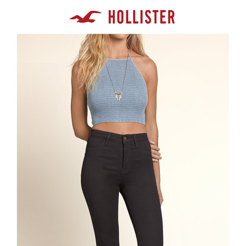 Hollister 缩褶绕颈系短上衣 女 92179