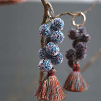 Special handmade small wool pompom spot color cute tassel keychain bag small pendant Korean version