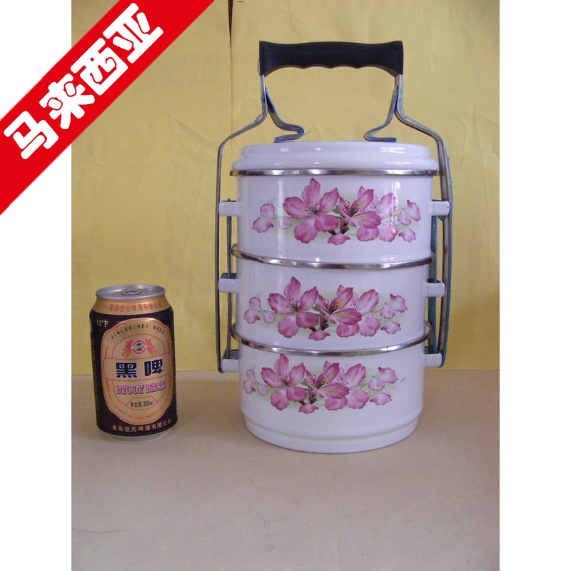 Enamel Three-Layer Multi-Layer Traditional Large-Capacity Insulated Lunch Box, Eco-Friendly Bento Box, Large Tableware Lunch Box Enamel Three-Layer Multi-Layer Traditional Large-Capacity Insulated Lunch Box, Eco-Friendly Bento Box, Large Tableware Lunch Box