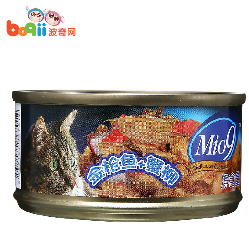 宠物猫零食 Mio9 金枪鱼+蟹柳猫罐头85g 猫罐头湿粮 猫用鲜封包
