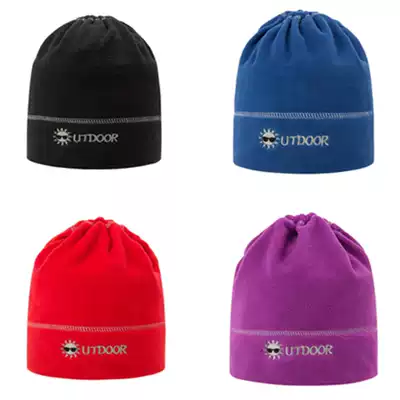 Outdoor fleece hat winter thickened men's and women's bib warm windproof ski hat Riding head cover sports hat