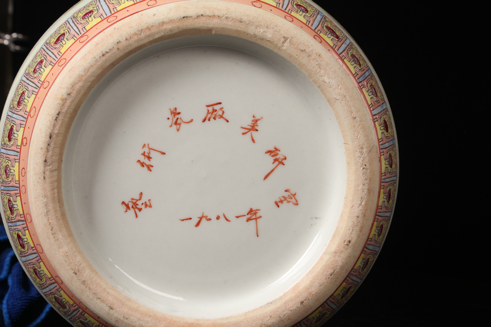 Archaize of jingdezhen ceramics powder enamel factory goods peach banquet big vases, modern Chinese style household crafts