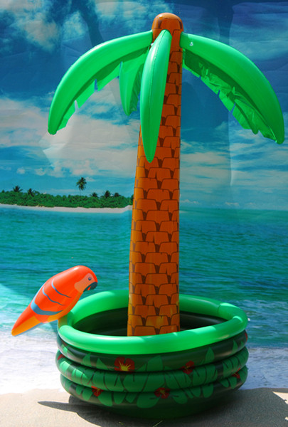 Simulation coconut tree fake coconut tree inflatable coconut tree inflatable ice bucket coconut tree hotel decoration with parrot coconut tree