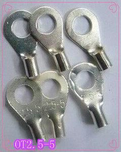 Cold pressed terminals round copper terminals OT2 5-5 wiring terminals copper wiring terminals bare terminal wire nose