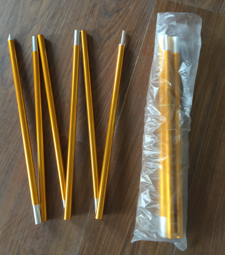 Korea ultralight 7075 aviation aluminum bracket canopy pole tent door pole diameter 16mm long 2.4 meters 2