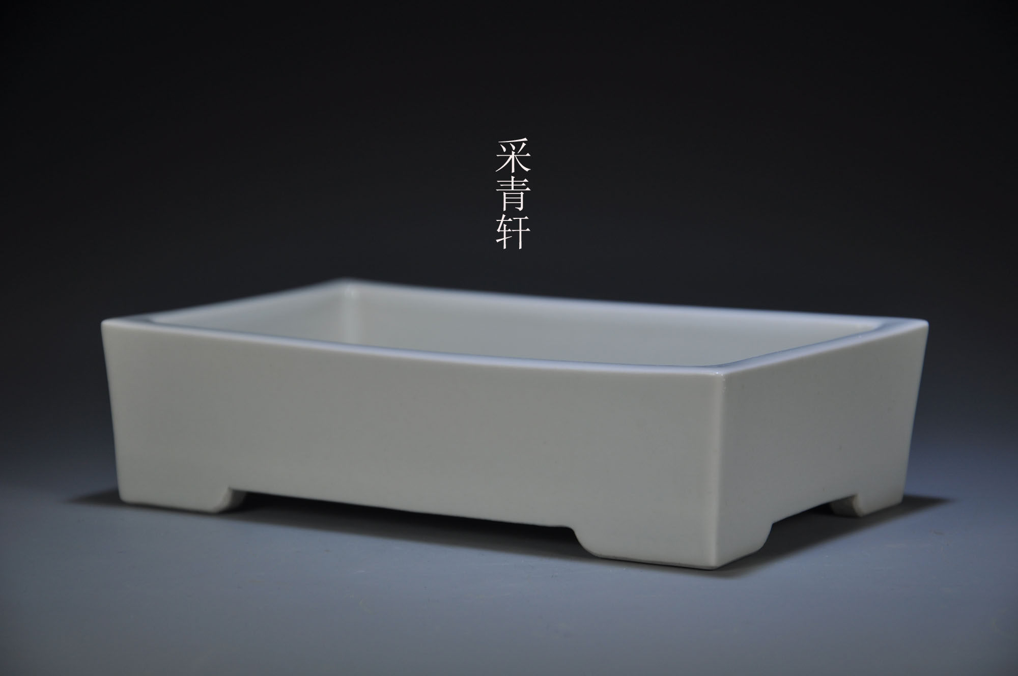 手工仿古白釉盆景盆景德镇陶瓷长方花器石菖蒲水仙花盆-Taobao-Tmall