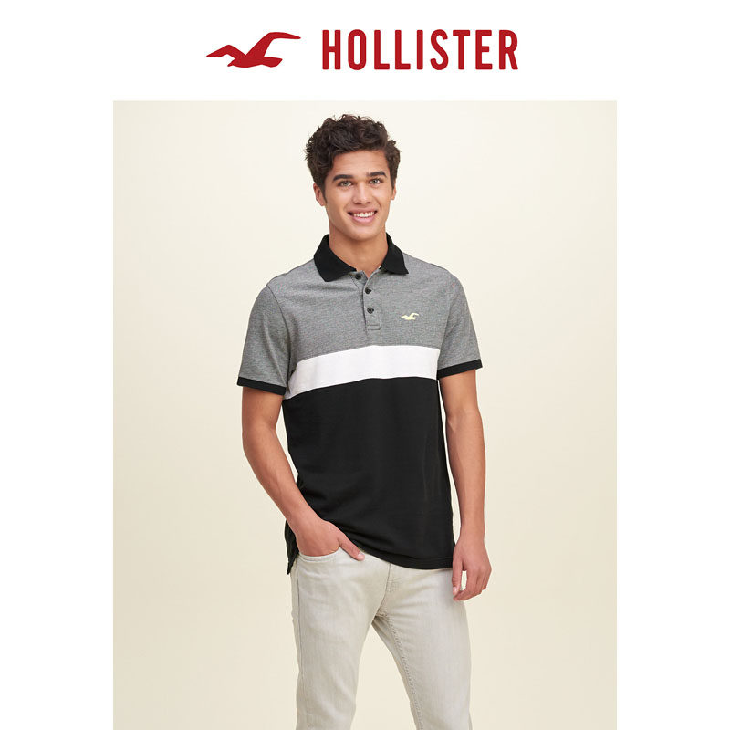 Hollister 拼色标识图样 Polo 衫 男 112923