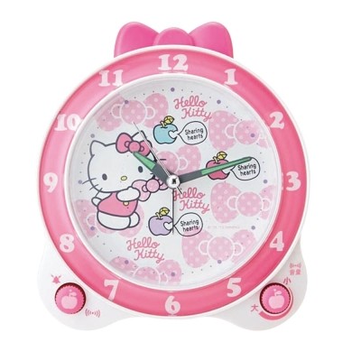 Sanrio HELLO KITTY cute round alarm clock (ribbon)