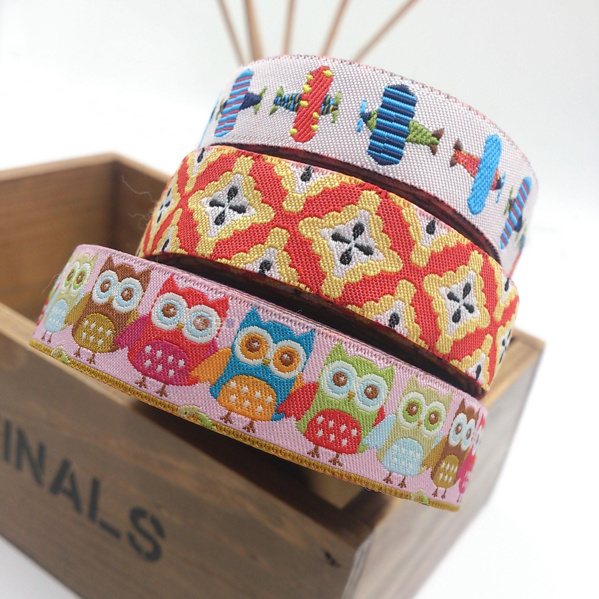 Computer Embroidered Cartoon Webbing Webbing Lace trademark with loom mark Decorative Cloth Mark Water Wash-mark Canvas Belt with water Mark strips