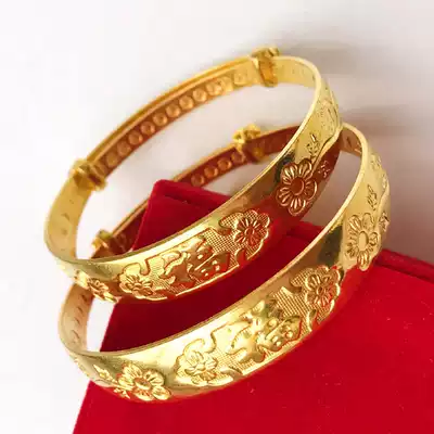 Handmade pure copper pure copper pure red copper bracelet pure brass carved copper bracelet for men and women ethnic style