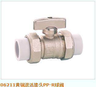 Jack Dragon Brass Ball Valve PPR Double Live 6 Minute Ball Valve Short Hold Copper Handle Water Valve Double Live Copper valve