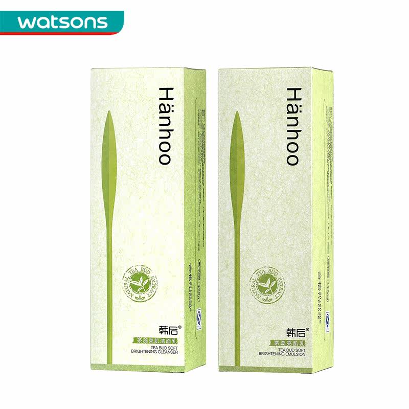 【屈臣氏】组合价 韩后茶蕊亮肌洁面乳100克+茶蕊亮肌乳110毫升