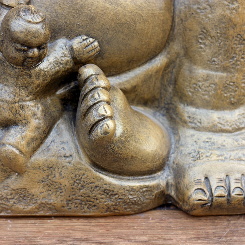 Jingdezhen ceramic engraving smiling Buddha maitreya shop hotel mesa desktop large furnishing articles and heavily Buddha