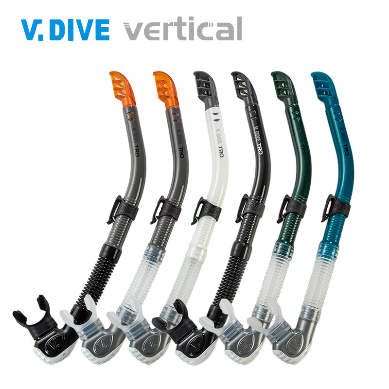 Taiwan V DIVE SN-06 Tasteless silicone mouthpiece Snorkeling anti-wave universal semi-dry suction tube