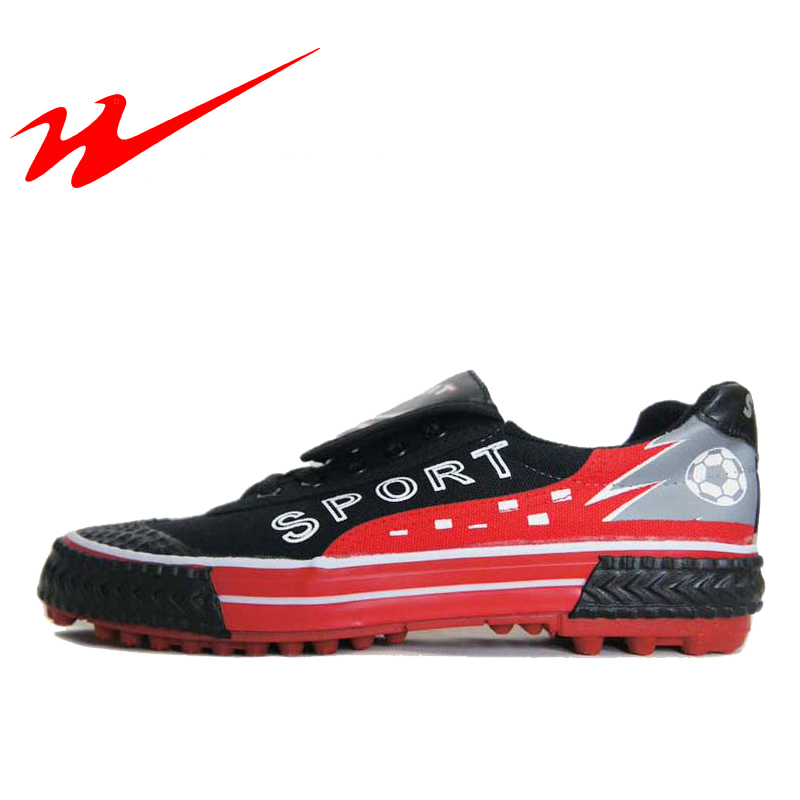 Counter 15 years new double star canvas football shoes artificial grass broken nail football shoes flat football shoes