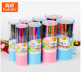 True color washable watercolor pen 12 18 24 36 color children's paintbrush paintbrush suit CWP-S2600 