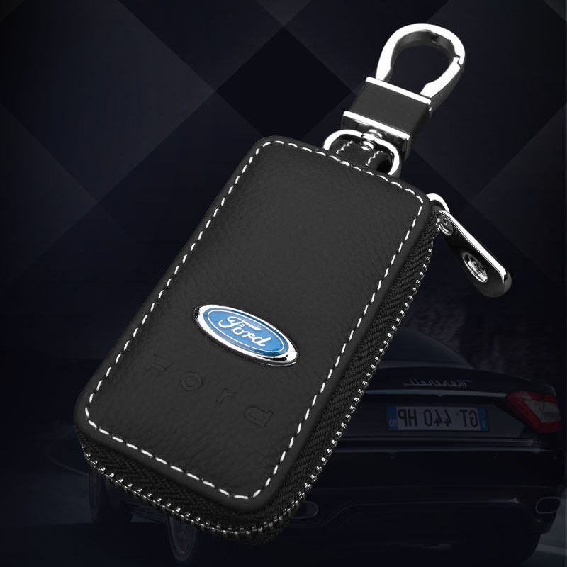 福特嘉年华福克斯福睿斯蒙迪欧致胜专用款汽车真皮钥匙包真皮 套