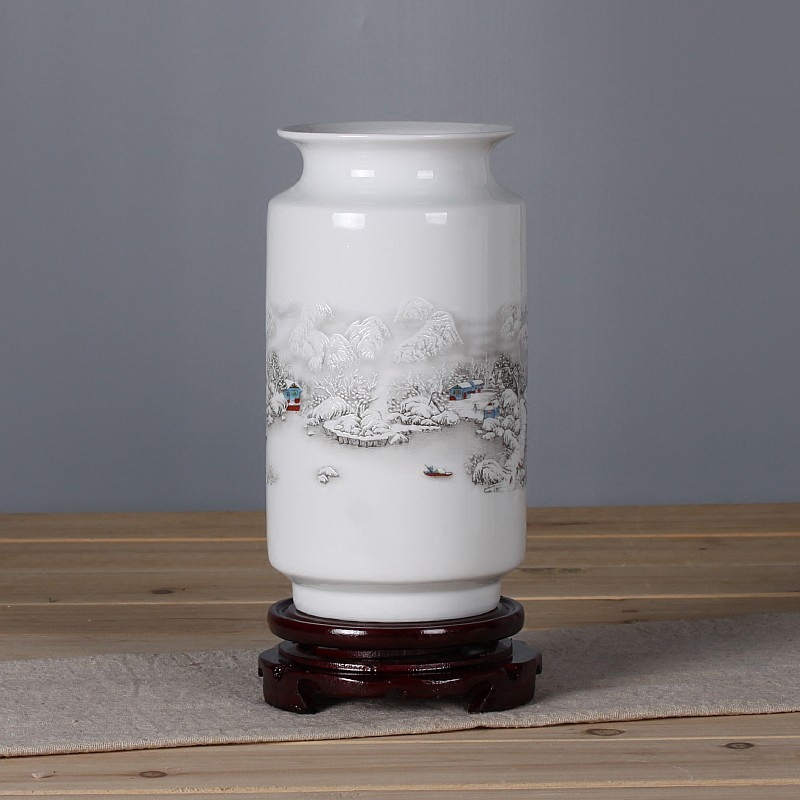 The Vase of jingdezhen ceramics flower arrangement, household act the role ofing is tasted furnishing articles sitting room decorations