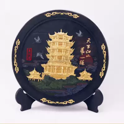 Hubei Wuhan characteristic yellow Crane tower charcoal carving home environmental protection decoration Foreign affairs reception business exchange service Cultural gifts