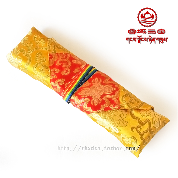 Tibetan cloth Golden Lotus woven cotton satin bag warp cloth Desert Rose Sutra Cloth Buddhist supplies Embroidery products