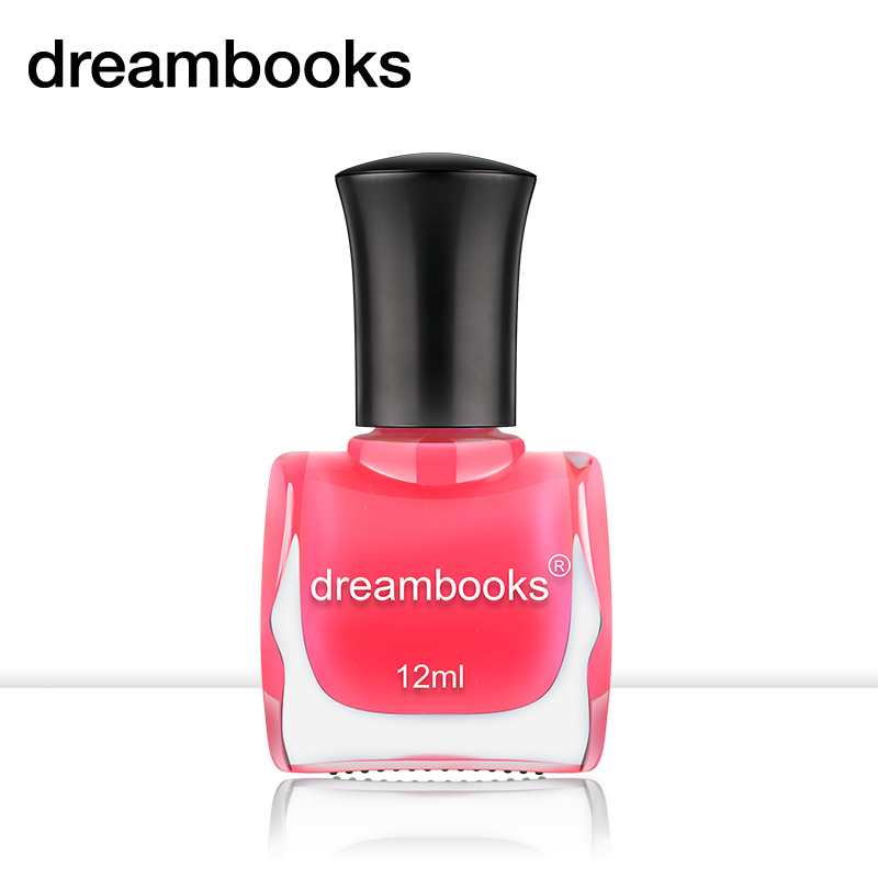 Dreambooks荧光粉指甲油红 糖果色 无毒油性玫红色显白持久12ML