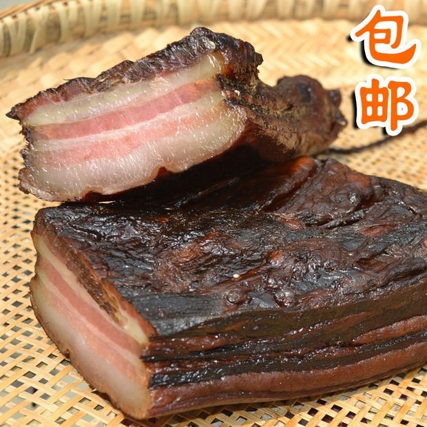 Hunan specialty farm firewood smoke smoked Western Hunan flavor pork 1 catty delicious fragrant multi-layer five-flower bacon