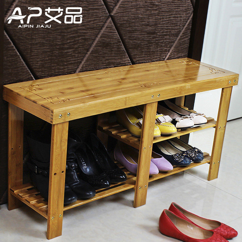 Nanzhu Shoe Stool Wear Shoe Stool Shoe Cabinet Garden Solid Wood Shoe Rack Storage Stool Modern Simple Special Price