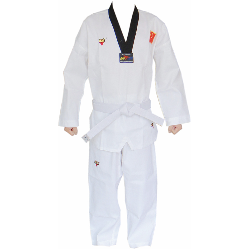 ATAK Taekwondo Clothing Adult Black Collar Taekwondo Taekwondo Road Wear Spring Summer Autumn Winter Season Toddler Red Black Collar Road Suit