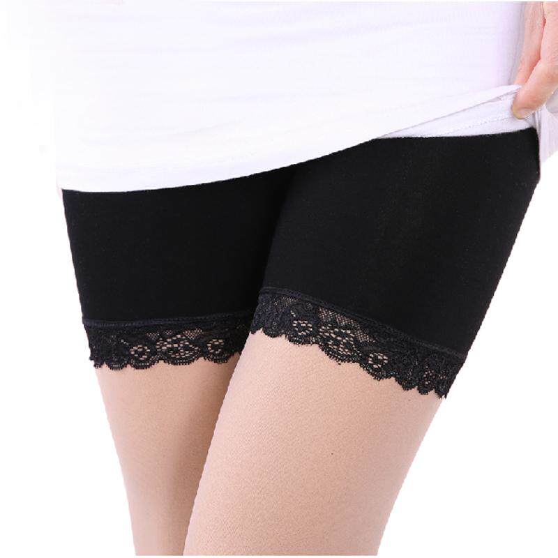 Modal leggings summer women's thin safety pants anti-light lace three-point large size tube top suit