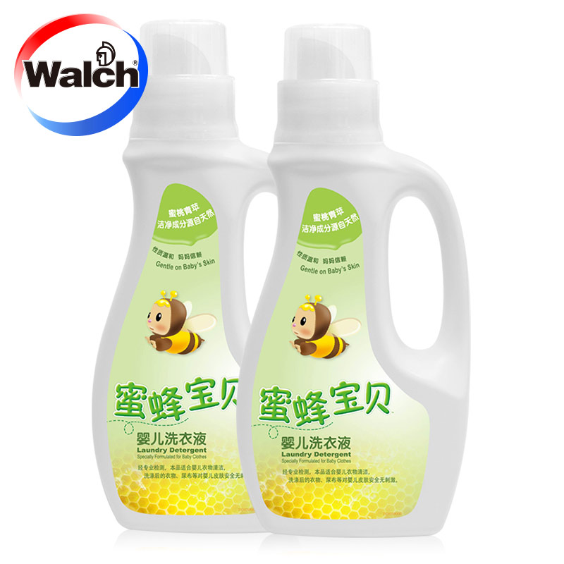 Walch/威露士蜜蜂宝贝婴儿洗衣液蜜桃苹果1kgx2