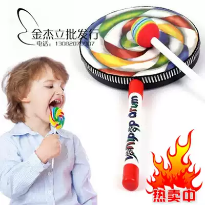 Environmental protection factory direct sales Orff percussion instrument 6 inch 8 inch lollipop tambourine tambourine drums music teaching aids