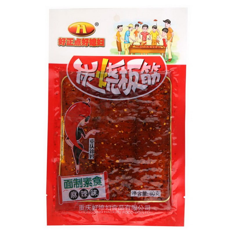 【天猫超市】好正点好媳妇炭烧板筋麻辣味80g 素肉特产 辣条零食