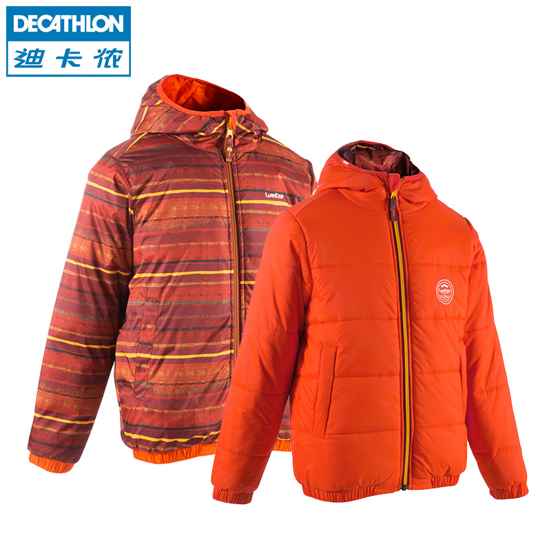 迪卡侬 青少年儿童双面棉服 男童女童  冬季保暖短款棉服  WED'ZE