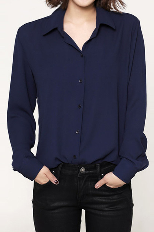 Spring and Summer New Chiffon Shirt Long-Sleeved Professional Women's Clothing Loose Bottoming Shirt Slimming Commuter Top Korean Style Shirt for Women