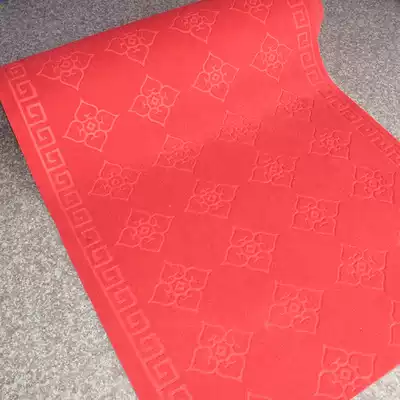Suede embossed corridor red carpet Hotel hotel shopping mall welcome mat can be cut water-proof mat non-slip mat