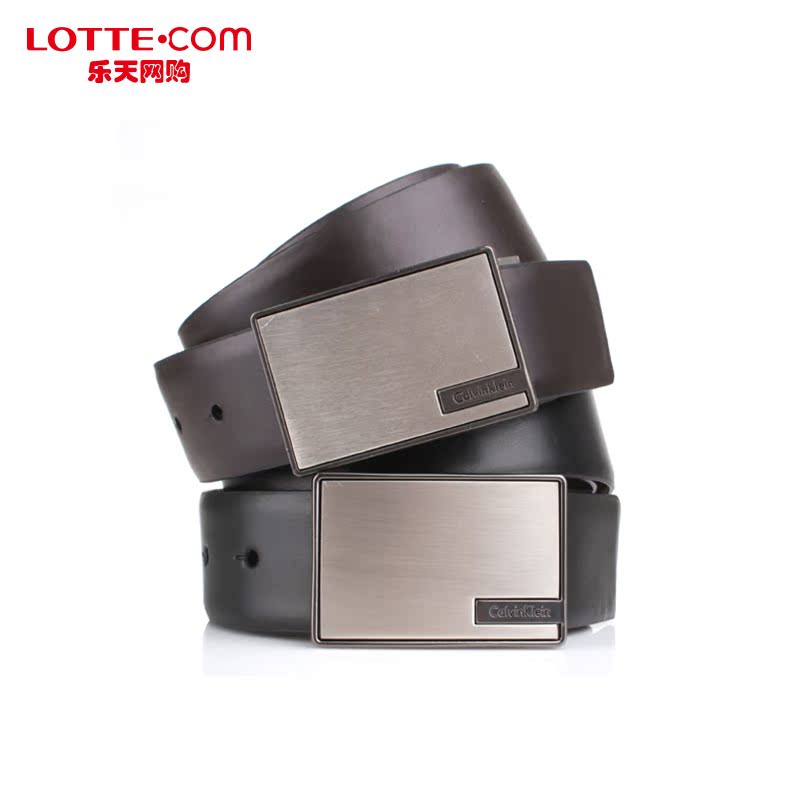 乐天网购CalvinKlein男士商务休闲牛皮皮带时尚简约韩国正品直邮