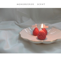  Korean bedroom strawberry berry essential oil imported candle aromatherapy Best friend Valentines Day Birthday hand gift 4 packs