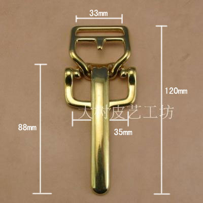 Cavalier bag buckle with brass retro style luggage buckle