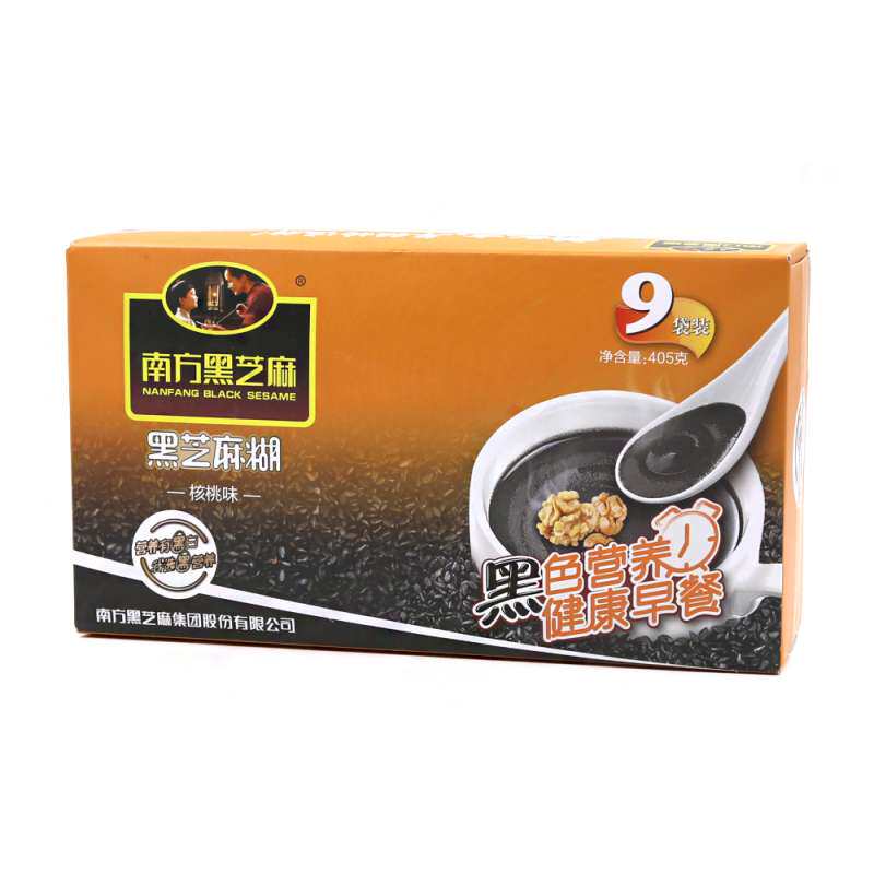 【苏宁易购】南方 黑芝麻 黑芝麻糊核桃味405g/盒 9袋装