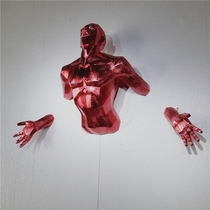 Creative electroplating wine Red Wall character wall hanging wall decoration pendant bar clubhouse KTV entrance aisle wall decoration