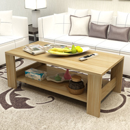 Gỗ sáng đơn giản cà phê hiện đại bảng kính cường lực bàn cà phê màu xanh bàn nhỏ bàn cà phê màu trắng căn hộ nhỏ phòng khách