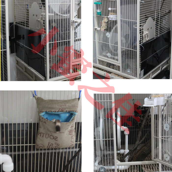 Honeybag Cage Cage with a large heating pad can be tied to a fixed cage silk only to sell the large heating plate is free of other