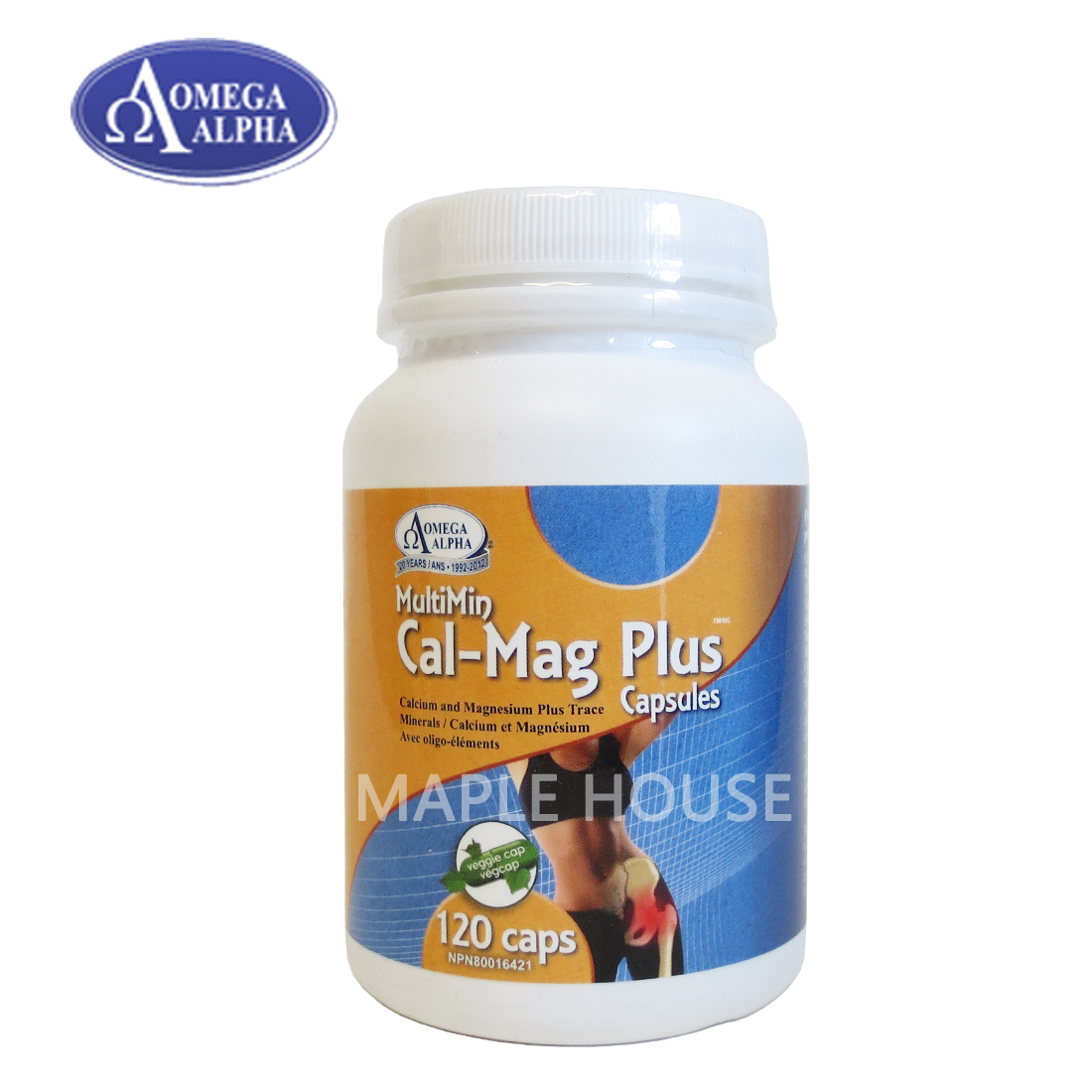 天猫国际包直邮加拿大原装Omega Alpha Cal-Mag钙镁片120粒